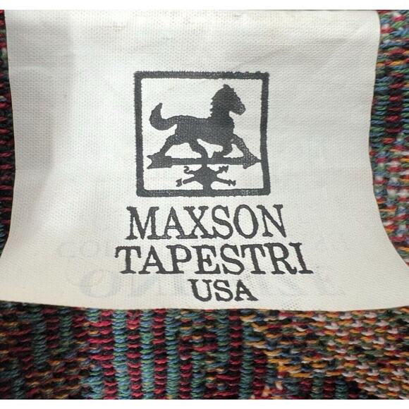 VTG Cat Kitten Tapestry Zipper Bomber Jacket Tan OSFA - Picture 3 of 5